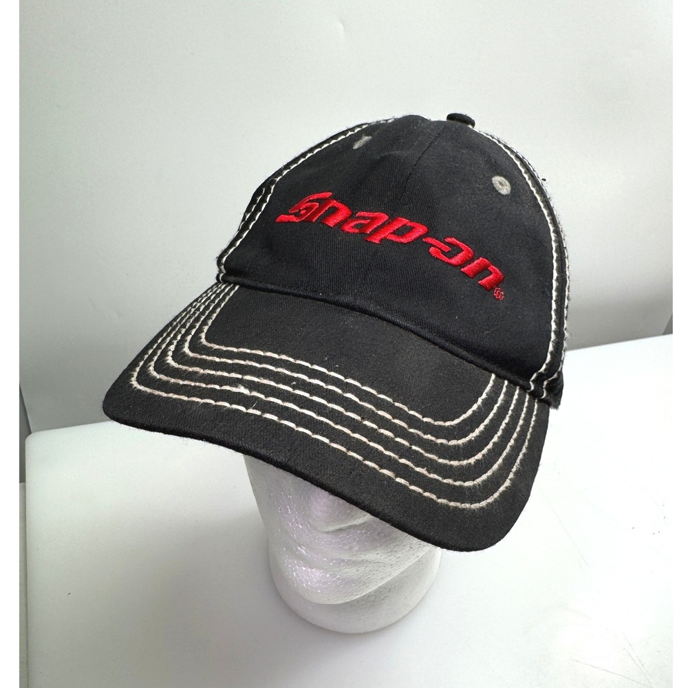 Snap-on Hat Mens OSFM Black Red Embroidered First Vintage Steel Series Choko Cap